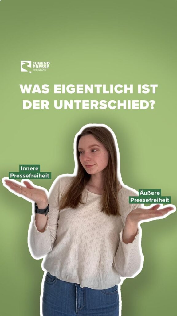 Thumbnail mit dem Text Was ist eigentlich der Unterschied? Innere Pressefreiheit und Äußere Pressefreiheit