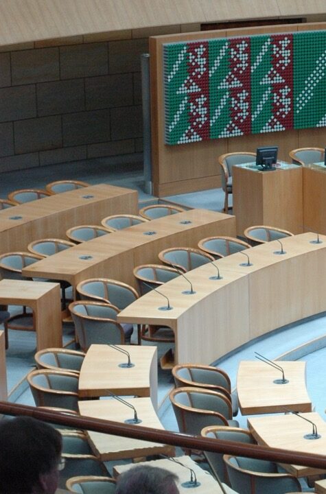 Bild vom leeren Landtag NRW